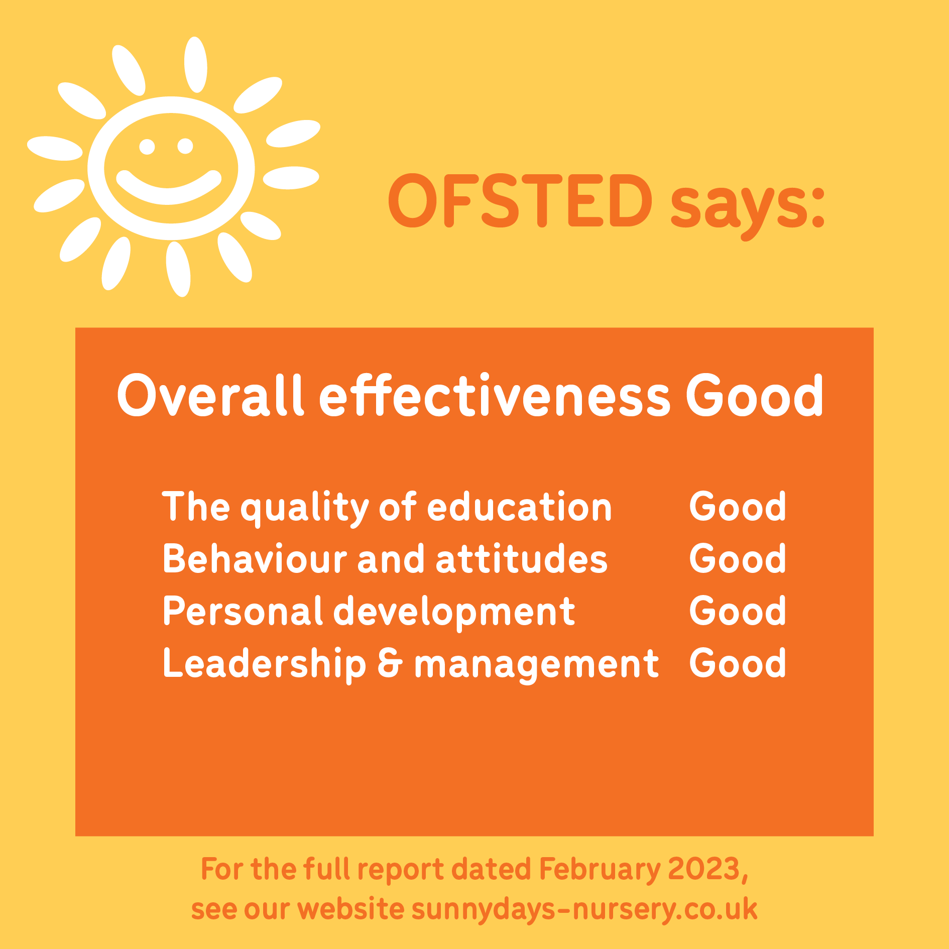 OFSTED report Lickhill Road, Calne – February 2023
